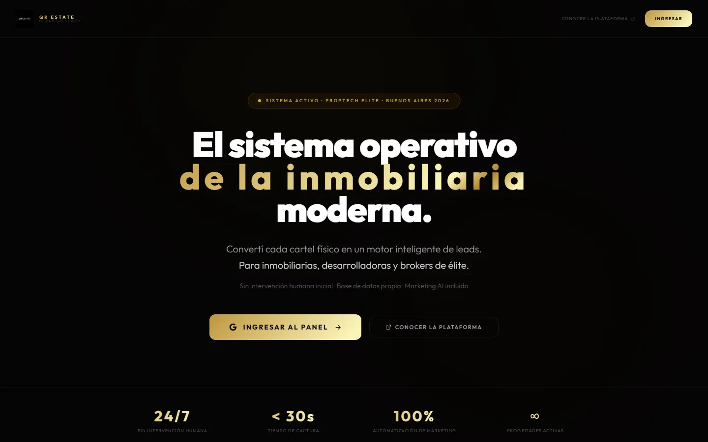 QR Estate en escritorio
