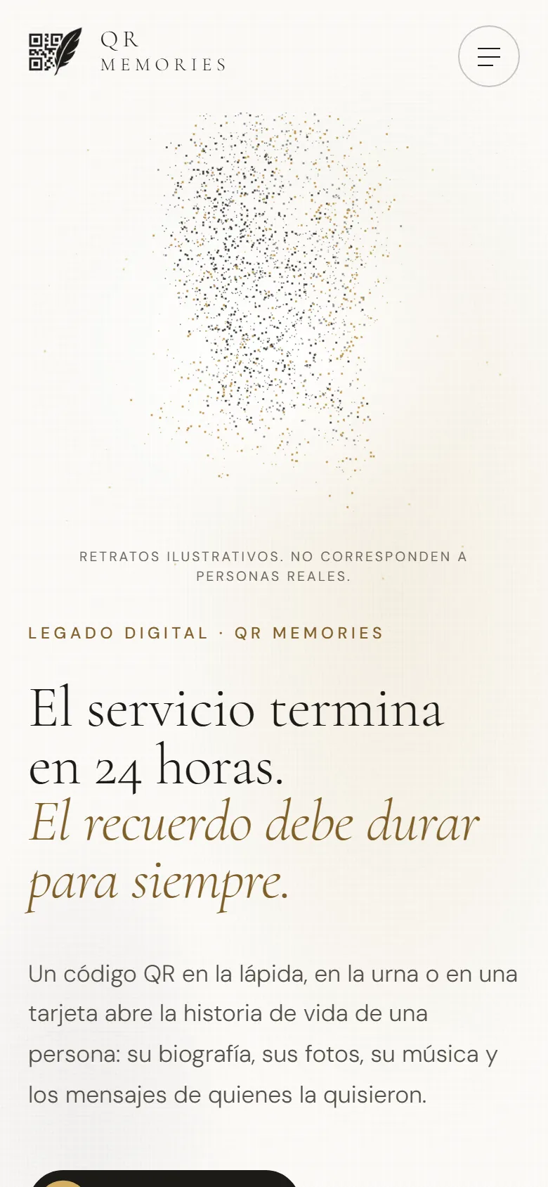 Pantalla de QR Memories