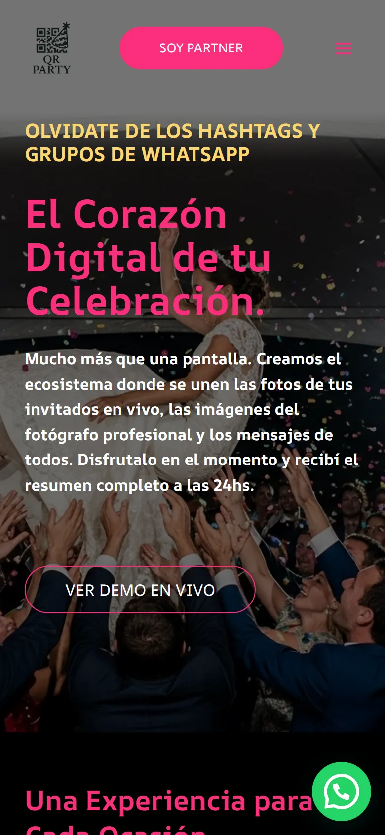 QR Party en el teléfono
